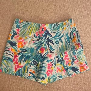 LILY PULITZER SKORT WITH GOLD ZIPPER